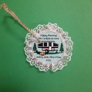 Hand made pop up camper ornaments